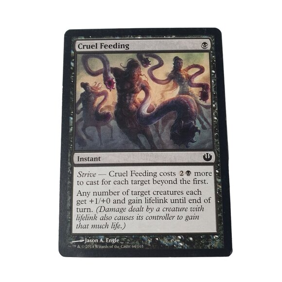 Magic The Gathering Cruel Feeding 4X Card 64/165 Black Mana Rare Instant Engle - Picture 2 of 3